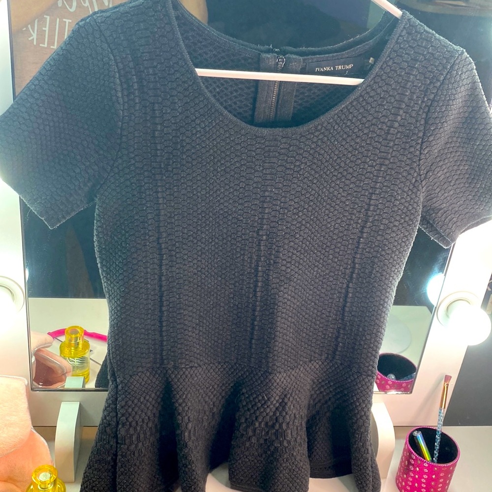 Ivanka Trump Peplum Grey/Black Snakeskin Too EUC